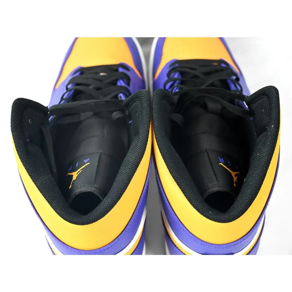 Air Jordan 1 Mid Lakers/LSU! Men's 15 DQ8426-517 W/Box
